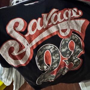 Ring of Fire Tee - Black with Red & Green Camo Accents